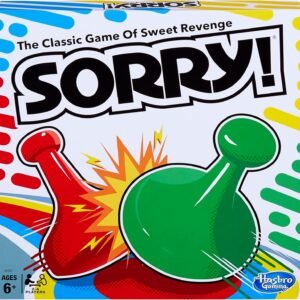 Sorry! Board Game for Kids Ages 6 and Up; Classic Hasbro Board Game; Each Player Gets 4 Pawns; Family Game