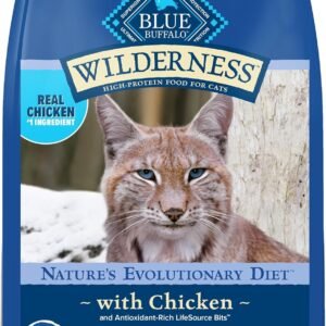Blue Buffalo Wilderness Nature’s Evolutionary Diet High-Protein, Grain-Free Natural Dry Food for Adult Cats, Chicken, 11-lb. Bag
