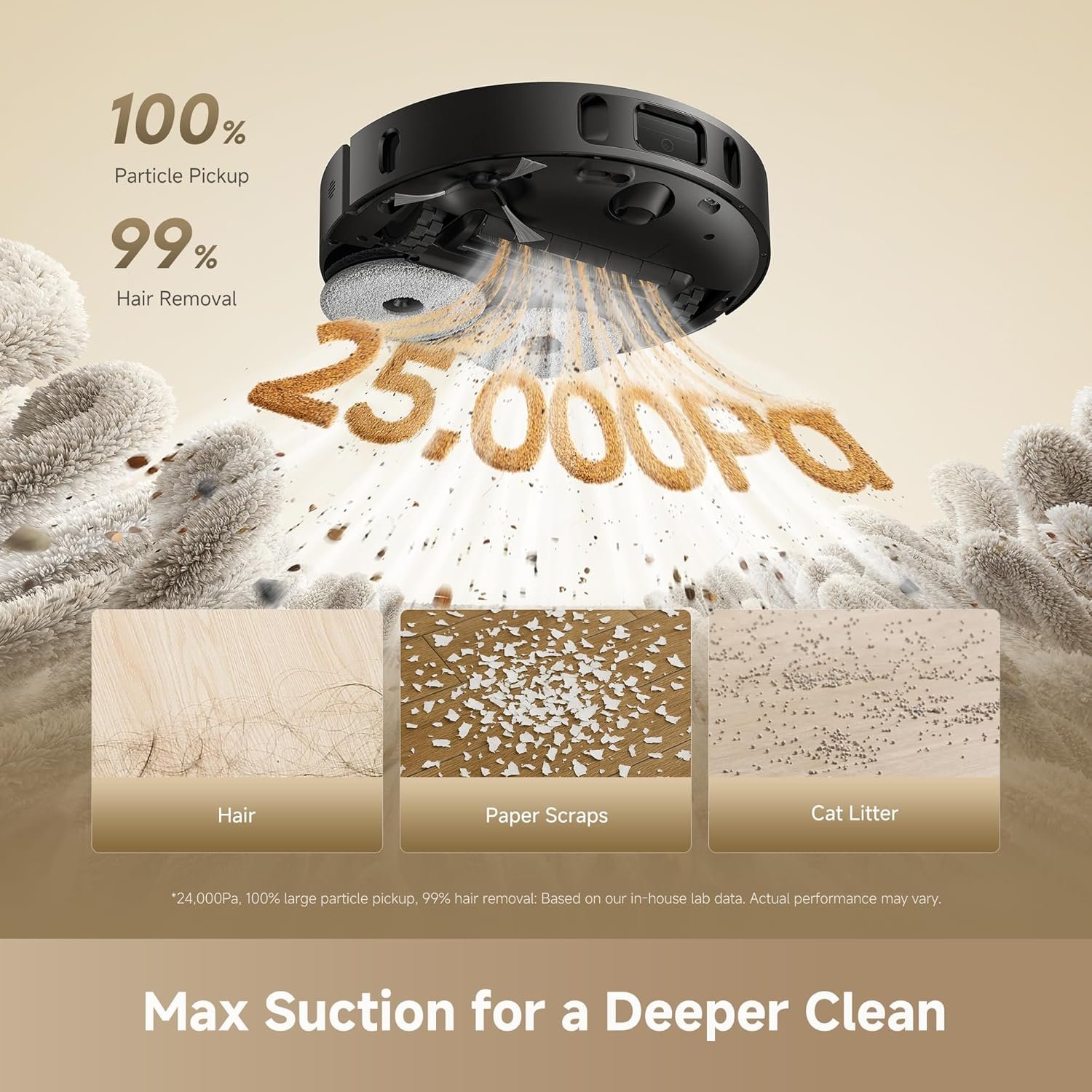 DREAME L40 Ultra Gen 2 Robot Vacuum and Mop with 25,000Pa Suction, Extendable Side Brush and Mop, All-in-One Self-Emptying & Cleaning Dock, Voice & App Control, Black - Image 2