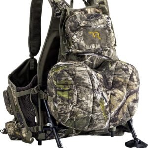 TR Turkey Vest for Hunting with Frame and Seat,Camo Hunting Vest with Kickstand,Memory Foam Cushion, Game Pouch & Multi-Pocket Storage Lightweight Adjustable Turkey Hunting Gear for Men Women