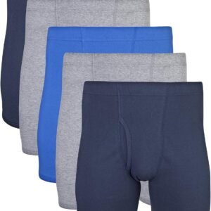 Gildan Men’s Underwear Covered Waistband Boxer Briefs, Multipack