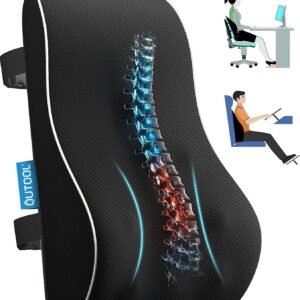 Lumbar Support Pillow for Office Chair, Office Home Essentials,Gifts for Mom,Dad, Back Support Pillow for Car, Chair Cushions,Back Pain Relief Improve Posture,Mesh Cover Double Adjustable Straps