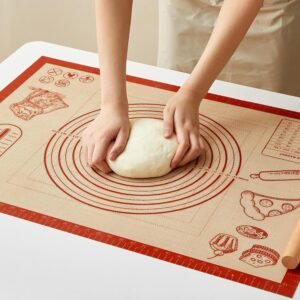 Silicone Baking Pastry Dough Mat – 28x20Inch Extra Large Cookie Bread Rolling Mats Sheet, Nonstick Kitchen Counter Kneading Board, Thick Reusable Pie Cookies Pizza Fondant Making Matt with Measurement