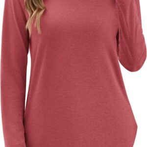 Zeagoo Long Sleeve Shirts for Women Crew Neck Casual Fall Fashion Blouses Basic Tunic Tops Dressy Work Clothes