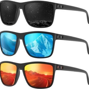 Fanshen Polarized Sports Sunglasses for Men, UV Protection Lightweight Sun Glasses for Driving Fishing Golf Cycling