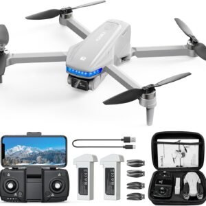PLEGBLE GPS Drones with Camera for Adults 4K, Brushless Motor FPV Drone with Auto Return, Follow Me,Tap Fly & Circle Fly, Under 249g, 46 Mins Flight, Foldable Drone for Adults Beginners