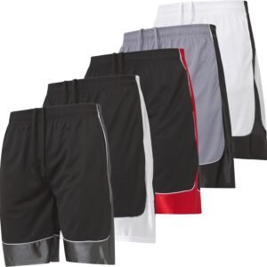 Ultra Performance 5 Pack Mens Shorts, Athletic Gym Shorts Workout Basketball Shorts for Men, SM – 5X
