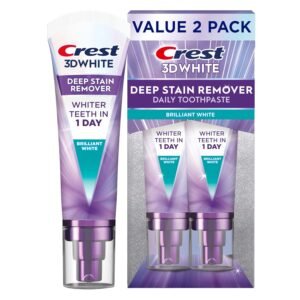 Crest 3DWhite Brilliance Deep Stain Remover Brilliant White Toothpaste – 3.1oz/2pk