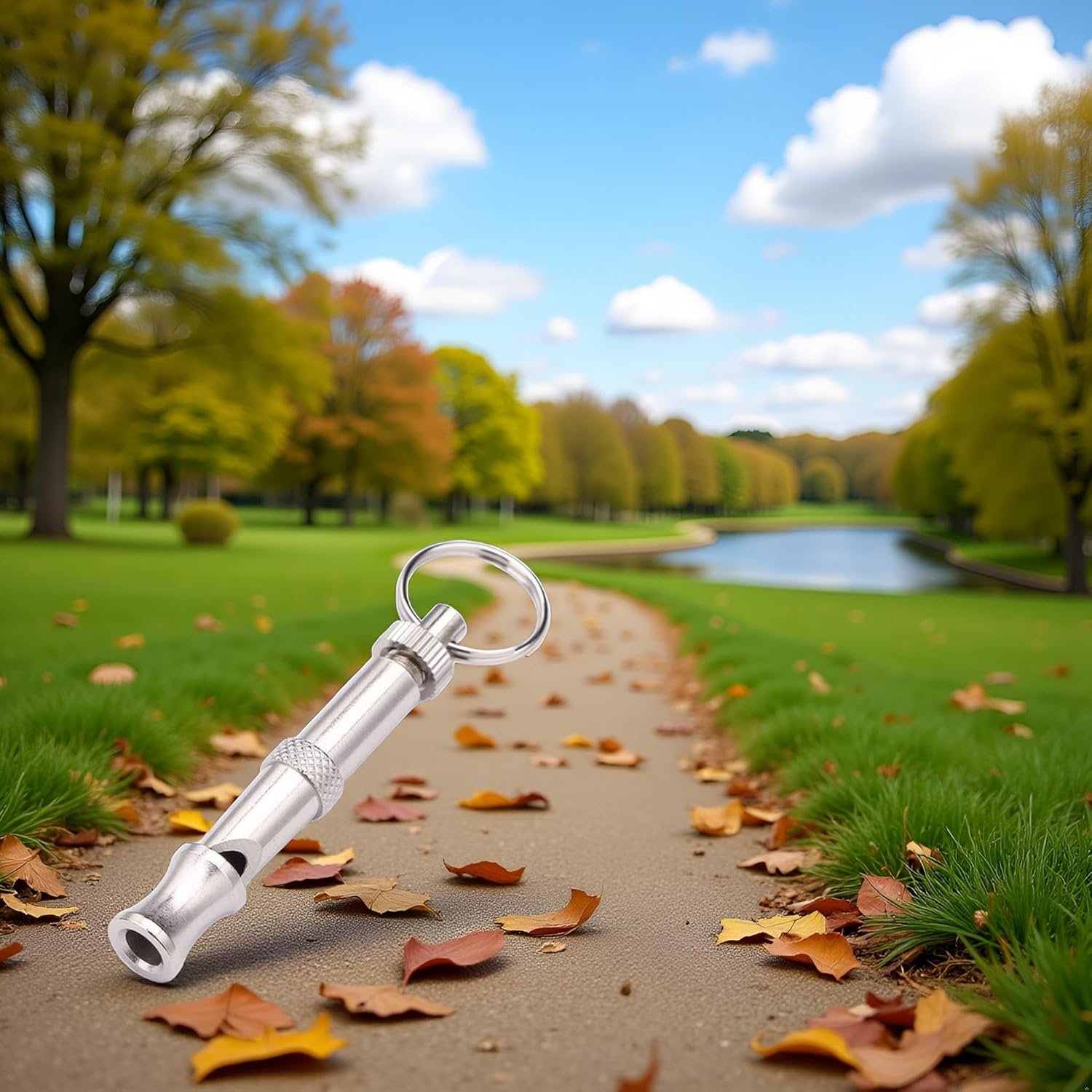 Jinshining Silver Adjustable Ultrasonic Dog Whistle,Portable Whistle Pet Whistle Supersonic Whistle Dog Whistles for Pet Training,Training and Behavior Aids,Dog Whistles - Image 2