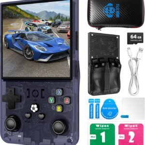 R36MAX Retro Handheld Game Console, 4.0 Inch 720×720 IPS Screen, 64GB Built-in 18,000+ Classic Game, Portable Hand Held Open Source Linux System, 4000mAh Battery Retro Gaming Console(Gray 64GB)