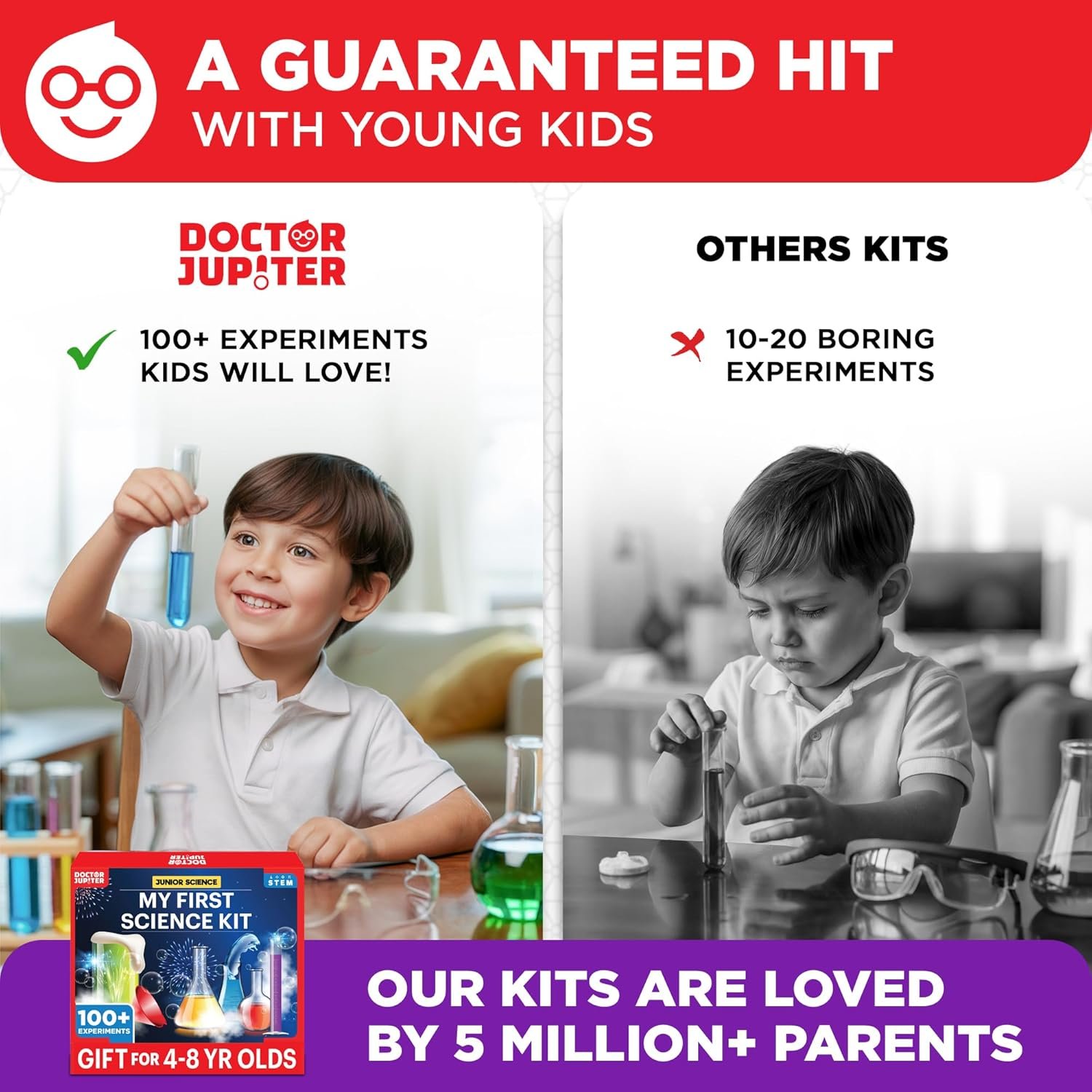 Doctor Jupiter My First Science Kit for Kids Ages 4-5-6-7-8 | Easter, Birthday Gift Ideas for 4+ Year Old Boys & Girls | Toy Stem Kit with 100+ Experiments | Learning & Educational Projects - Image 8