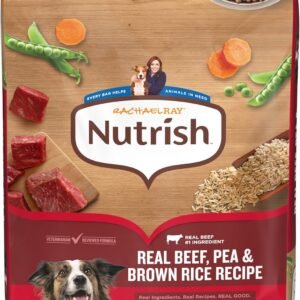 Nutrish Rachael Ray Adult Dry Dog Food Real Beef, Pea & Brown Rice Recipe, 40 lb. Bag (Packaging May Vary)