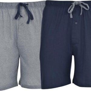 Hanes Men’s Sleep Shorts 2 Pack – Cotton, 7.5″ Inseam, Athletic, Pajamas, Soft Loungewear, Pantalones Cortos