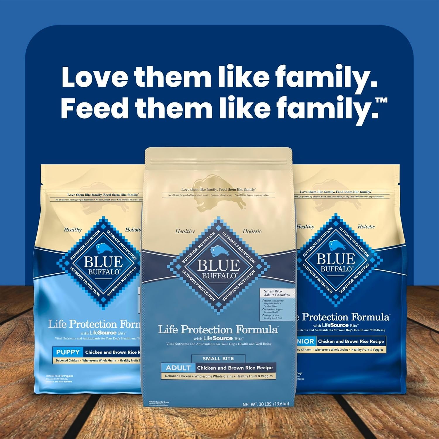 Blue Buffalo Life Protection Formula Adult Small Bite Dry Dog Food, Helps Build and Maintain Strong Muscles, Made with Natural Ingredients, Chicken & Brown Rice Recipe, 30-lb. Bag - Image 9