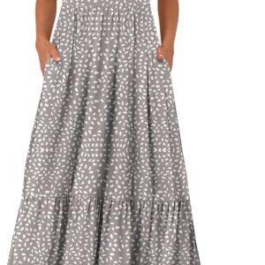ANRABESS Women Summer Casual Short Sleeve Maxi Dresses A Line Flowy T Shirt Dress 2026 Beach Vacation Sundress with Pockets