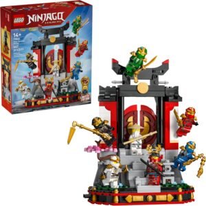 LEGO NINJAGO Ninja Character Display 15th Anniversary Building Toy for Kids, Ages 14+ – Ninja Playset W/Elemental Master of Lightning + 7 Minifigures – Gift Idea for Teen Boys & Girls – 71866