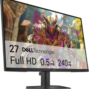Dell 27 240Hz Gaming Monitor – SE2726HG – 27-inch FHD (1920×1080) 240Hz Display, in-Plane Switching (IPS) Technology, AMD FreeSync Premium, TÜV 3-Star, 2X HDMI, DisplayPort 1.4, Tilt