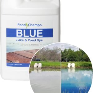 Blue Lake and Pond Dye – One Gallon of Professional Lake & Pond Dye – Treats Up to 1 Acre – Royal Blue Color – Safe for Fish, Wildlife, Pets & Children