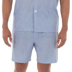 Fruit of the Loom Men’s Broadcloth Short Sleeve Pajama Set