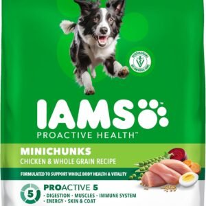 IAMS Proactive Health Minichunks Premium Dry Dog Food, Adult Dog Food Dry Recipe, 15 lb. Bag