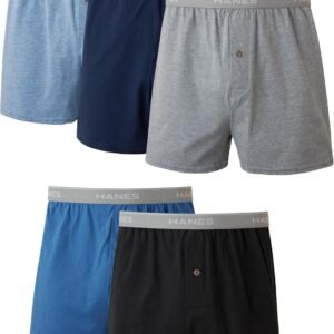Hanes mens Underwear Boxers Pack, Cool and Breathable Cotton Underwear, Exposed and Comfortflex Waistbands, Multi-pack