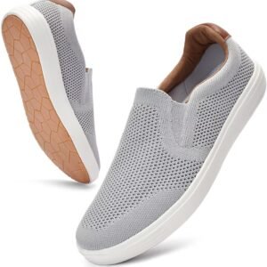 Puxowe Men’s Breathable Slip-On Loafers Casual Walking Shoes Lightweight Comfortable Mesh
