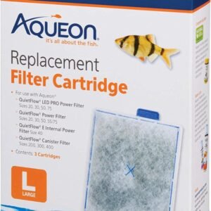 Aqueon Aquarium Fish Tank Replacement Filter Cartridges Large – 3 pack