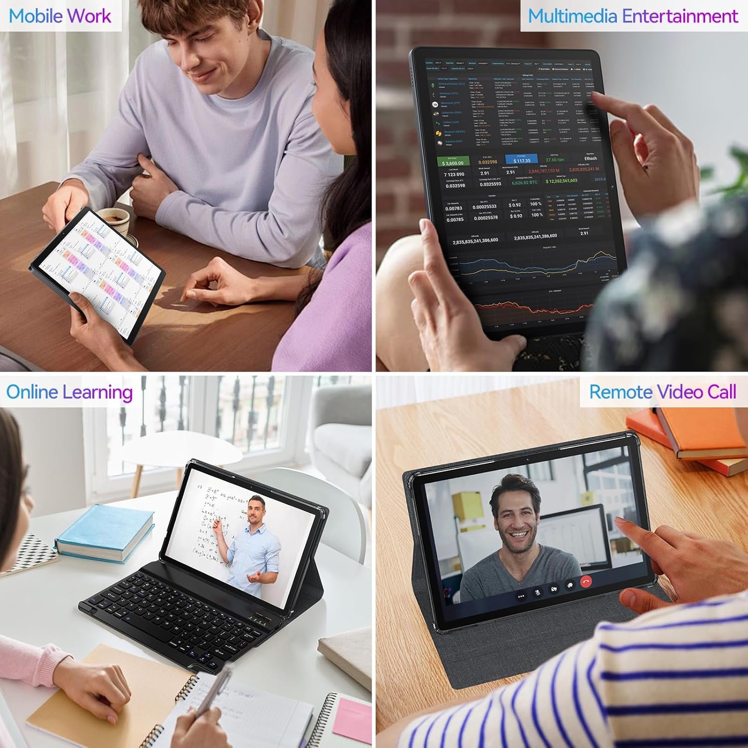 11 Inch-Android 15 Tablet 2026 Latest Update 16GB RAM 128GB ROM 1TB Expandion 5G WiFi Cellular 21MP Dual Camera Octa-core MTK8786.Gemini AI 2.0.Tablets with Keyboard,Mouse,protective film,Case-Gray - Image 9