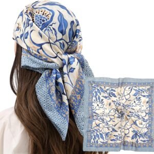 RIIQIICHY Women Head Hair Scarf Like Satin Silk Scarf Sleeping Hair Wrapping Night 27.5″