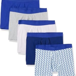 Amazon Essentials Men’s Cotton Jersey Boxer Briefs (Available in Big & Tall)