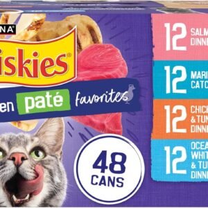 Purina Friskies Pate Wet Cat Food Variety Pack Seafood and Chicken Pate Favorites – 48 ct. Can
