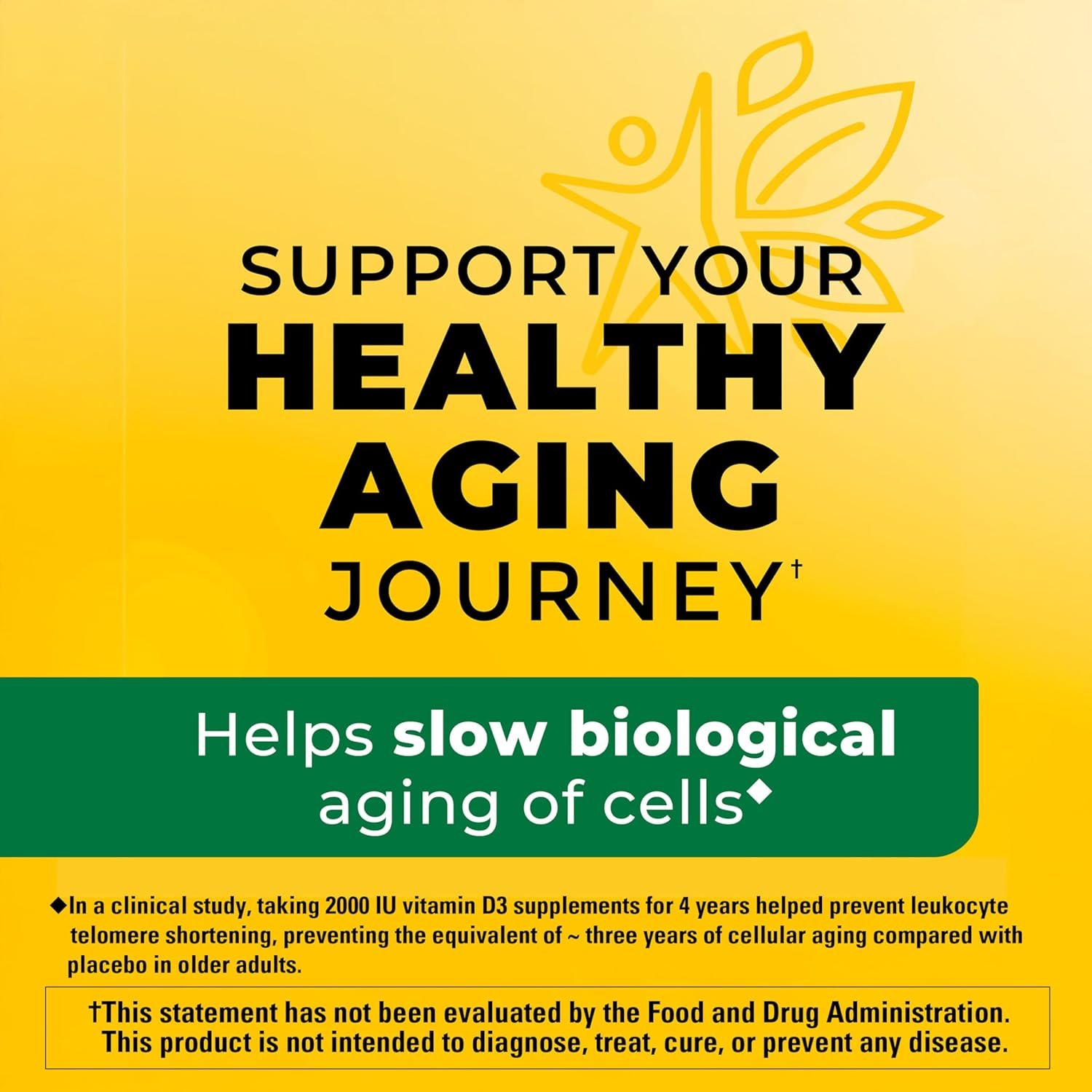 Nature Made Vitamin D3 2000 IU (50 mcg), Vitamin D Supplement for Bone, Teeth, Muscle and Immune Health Support, 250 Softgels, 250 Day Supply - Image 3