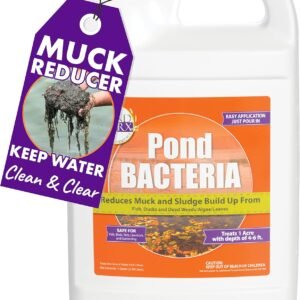 PondWorx Pond Bacteria – Formulated for Large Ponds, Water Features and Safe for Koi – Gallon