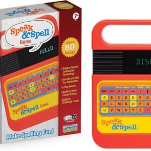 Speak & Spell Electronic Game – Educational Learning Toy, Spelling Games, 80s Retro Handheld Arcade, Autism Toys, Activity for Boys, Girls, Toddler, Ages 7+