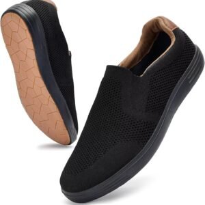 Puxowe Men’s Loafers Slip On Casual Shoes – Mesh Walking Shoes for Men, Dress Loafers for Business & Leisure