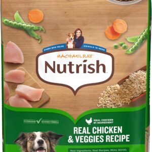 Nutrish Rachael Ray Adult Dry Dog Food Real Chicken & Veggies Recipe, 40 lb. Bag (Packaging May Vary)