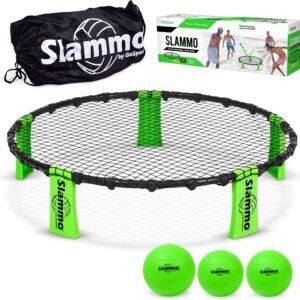 GoSports Slammo Game Set (Includes 3 Balls, Carrying Case and Rules) – Outdoor Lawn, Beach & Tailgating Roundnet Game