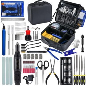 124Pcs 3D Printing Accessory Tools with Tool Bag for 3D Printer Modeler Basic Tools Diverse 3D Print Nozzle Cleaning Kit Mini Rotary Tool 3D Printer Tools for Remove/Trim and Finish 3D Print