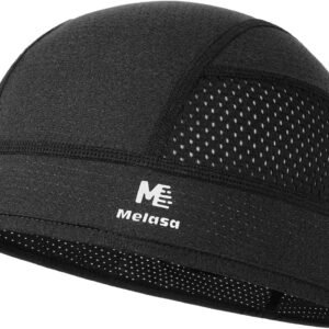 MELASA Cooling Skull Caps Helmet Liner, Lightweight Mesh Under Helmet Cycling Motorcycle Hard Hat Sweat Liner for Men Women