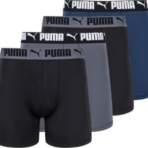 PUMA Men’s 4 Pack Active Stretch Boxer Briefs
