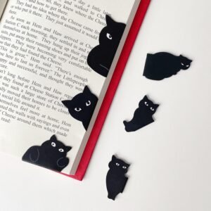 yasest Magnetic Bookmarks – 6 Pieces Assorted Cute Book Markers Clip Set for Women Teachers Students Book Lovers Reading, for School Office Home Supplies, Kawaii Cat Magnet Page Markers