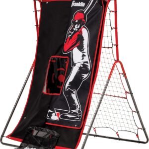 Franklin Sports Baseball Pitching Target and Rebounder Net – 2-in-1 Switch Hitter Pitch Trainer + Pitchback Net – Pitching Target with Hitter + Strikezone