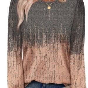 Alaroo Womens Long Sleeve Shirts 2026 Fall Tunic Tops Crewneck Blouses Print