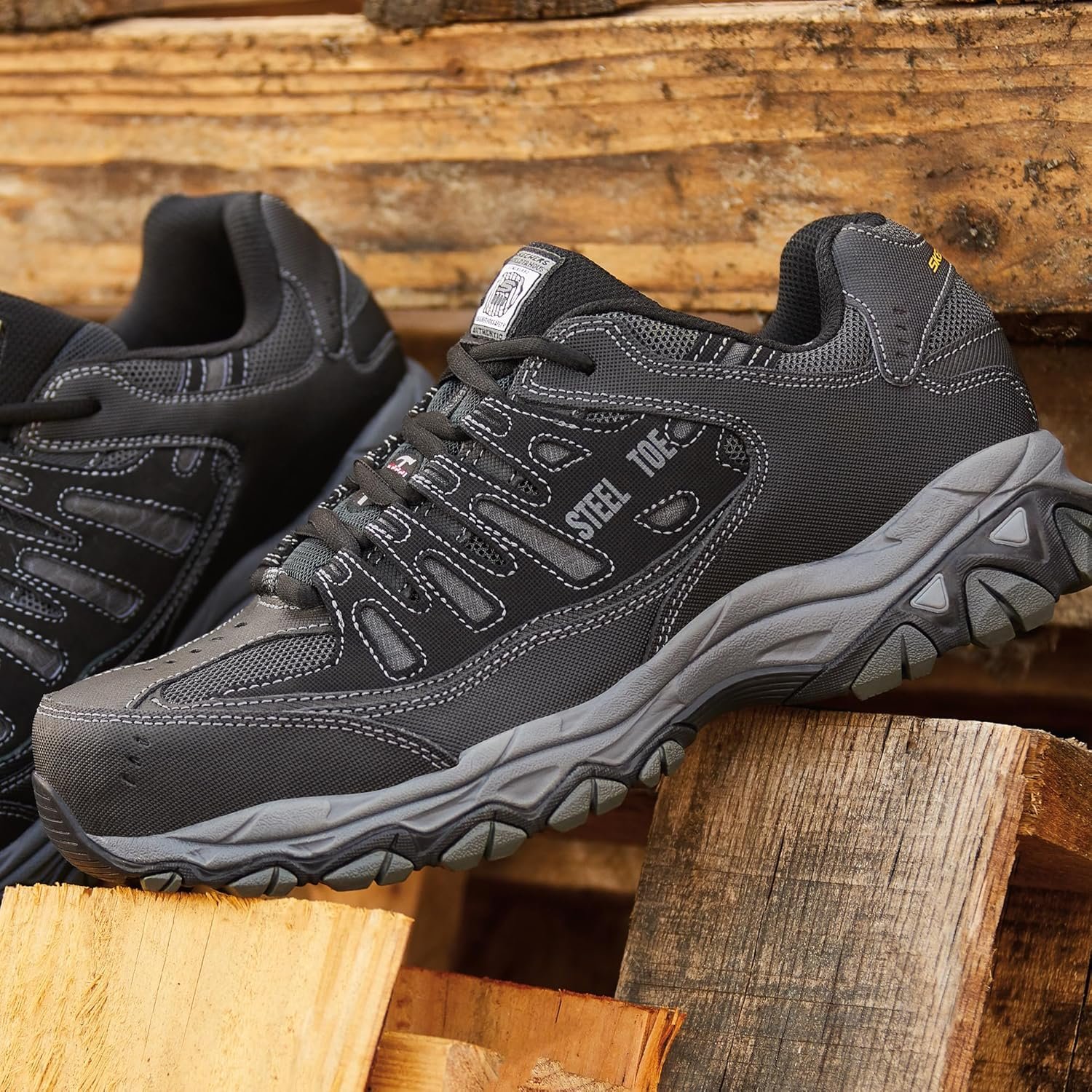 Skechers Men's Cankton Steel Toe Construction Shoe - Electrical Hazard Rated, Memory Foam - Image 7