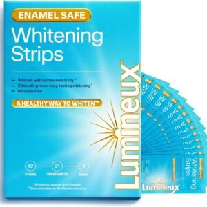 Lumineux Teeth Whitening Strips – 21 Treatments (3 Months) – Peroxide Free – Enamel Safe for Whiter Teeth – Whitening Without The Sensitivity – Dentist Formulated – Sensitivity