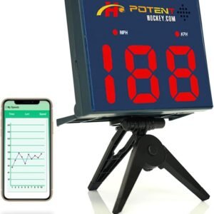 Hockey Training Equipment – Speed Radar Gun 2.0 – Instantly & Accurately Measure Shot, Ball, Pitch Speed – Track & Record Progress with App Support – Multi-Sports Training Gift (Hockey)