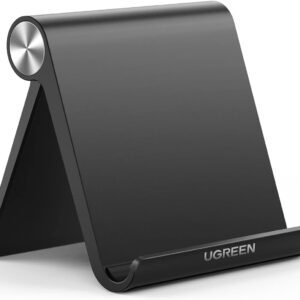 UGREEN Tablet Stand Holder Adjustable Portable Desktop Dock Office Compatible with iPad Pro 11 9.7 10.5 Air Mini 5 4 3 2 iPhone 17 16 15 14 13 12 Black