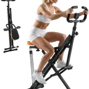 Simple Deluxe Squat Machine, 2 in 1 Squat Rowing Machine, Adjustable Resistance & 330LB Weight Capacity, Foldable Home Exercise Equipment, Glute& Leg Trainer Machine