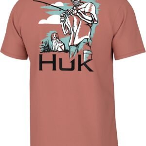HUK Mens Fishing Graphic Tee, Performance Short Sleeve, Quick-Dry