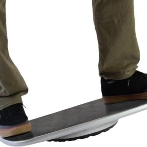 Base Standing Desk Balance Board, Office Wobble Board with Anti-Fatigue Mat, Gentle Rocker for Posture & Focus, Standing Desk Accessory and Exercise Equipment
